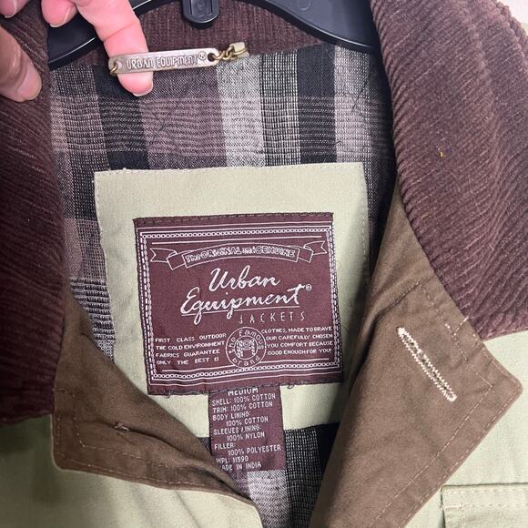 Vintage Urban Equipment Chore Jacket Medium Mens Flannel Lined Outdoor Barn Coat - Picture 7 of 8